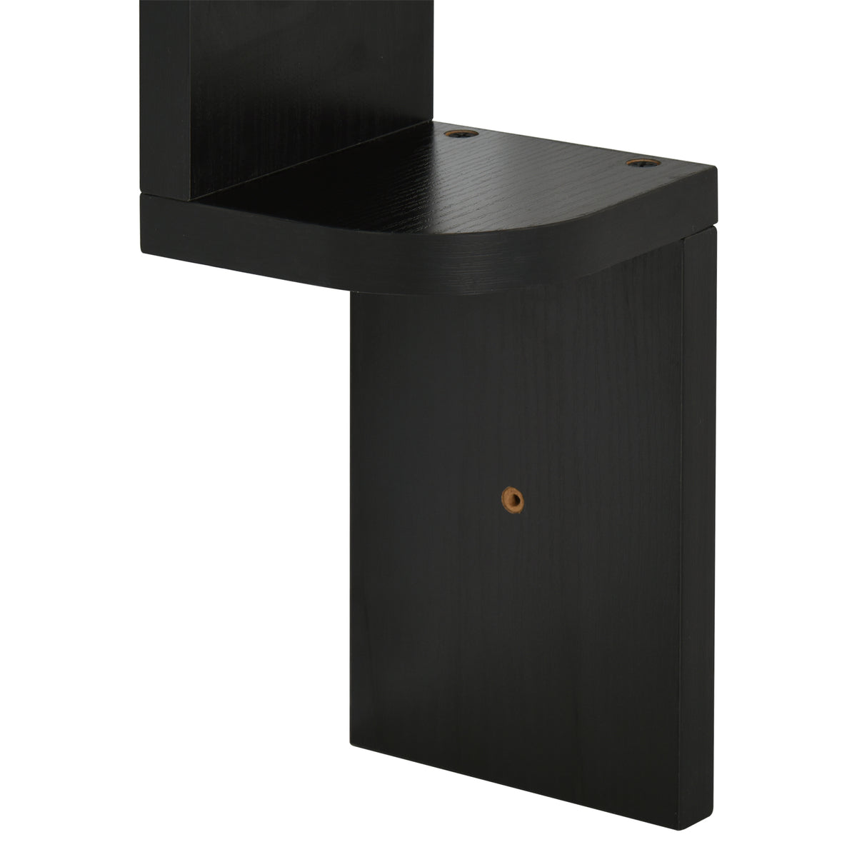 Étagère d'angle Murale à 5 Niveaux Hauteur 120 cm Forme de Zigzag en Bois Noire