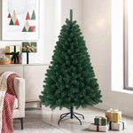 Sapin de Noël Artificiel 150 cm, Arbre de Noël avec 420 Pointes de Branches Articulées, Support Pliable en Acier, Vert