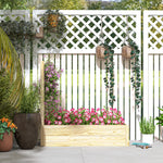 Jardinière avec treillis bac à fleurs jardinière de jardin dim. 115L x 60l x 110H cm effet bois naturel