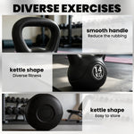 Kettlebell 14 kg, haltère avec poignée ergonomique, haltère à boule, musculation, entraînement, 27 x 21 x 31 cm noir