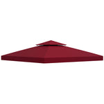 Toit de Remplacement pour pavillon de Jardin Toile de Rechange pour pavillon tonnelle Tente 3 x 3 m Rouge vineux-0