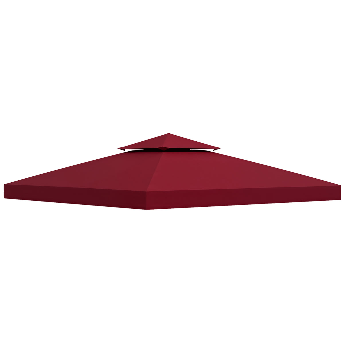 Toit de Remplacement pour pavillon de Jardin Toile de Rechange pour pavillon tonnelle Tente 3 x 3 m Rouge vineux-0