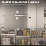 Îlot central cuisine mobile desserte cuisine avec tiroir étagère réglable placard à deux portes 82 x 38 x 86,5 cm blanc