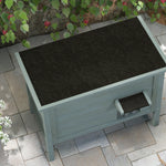 Maison pour chats niche d'extérieur en bois surélevée avec toit ouvrable isolée  85 x 50 x 68,5 cm gris foncé et noir