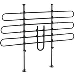 Grille de séparation voiture pour chien réglable, largeur : 87-135 cm, hauteur : 85-120 cm, barrière de sécurité universelle en acier, pour coffre de voiture pour chien, noir