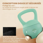 Kettlebell 8 kg, mit rutschfestem Griff, für Fitness, Krafttraining, Cardio, 19 x 19 x 28 cm, grün