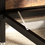 Table pliante cuisine table à manger pliable avec 2 abattants 6 roues pour 4-6 personnes 120 x 80 x 73 cm, brun rustique