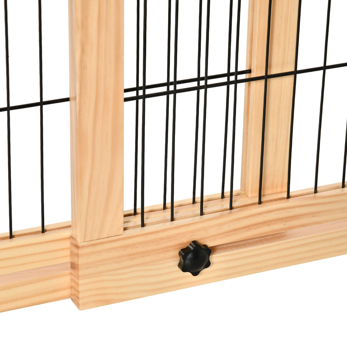 Barriera di sicurezza per cani estensibile lunghezza regolabile 104-180 x 36 x 69 cm pino legno naturale