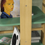 Bibliothèque enfant avec roulettes, rangement livre enfant 3 niveaux pour salle de jeux, chambre d'enfant, vert