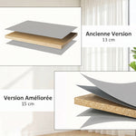 Coffre de rangement, banc de rangement avec couvercle rabattable et charnières de sécurité, 100 x 40 x 40 cm, gris
