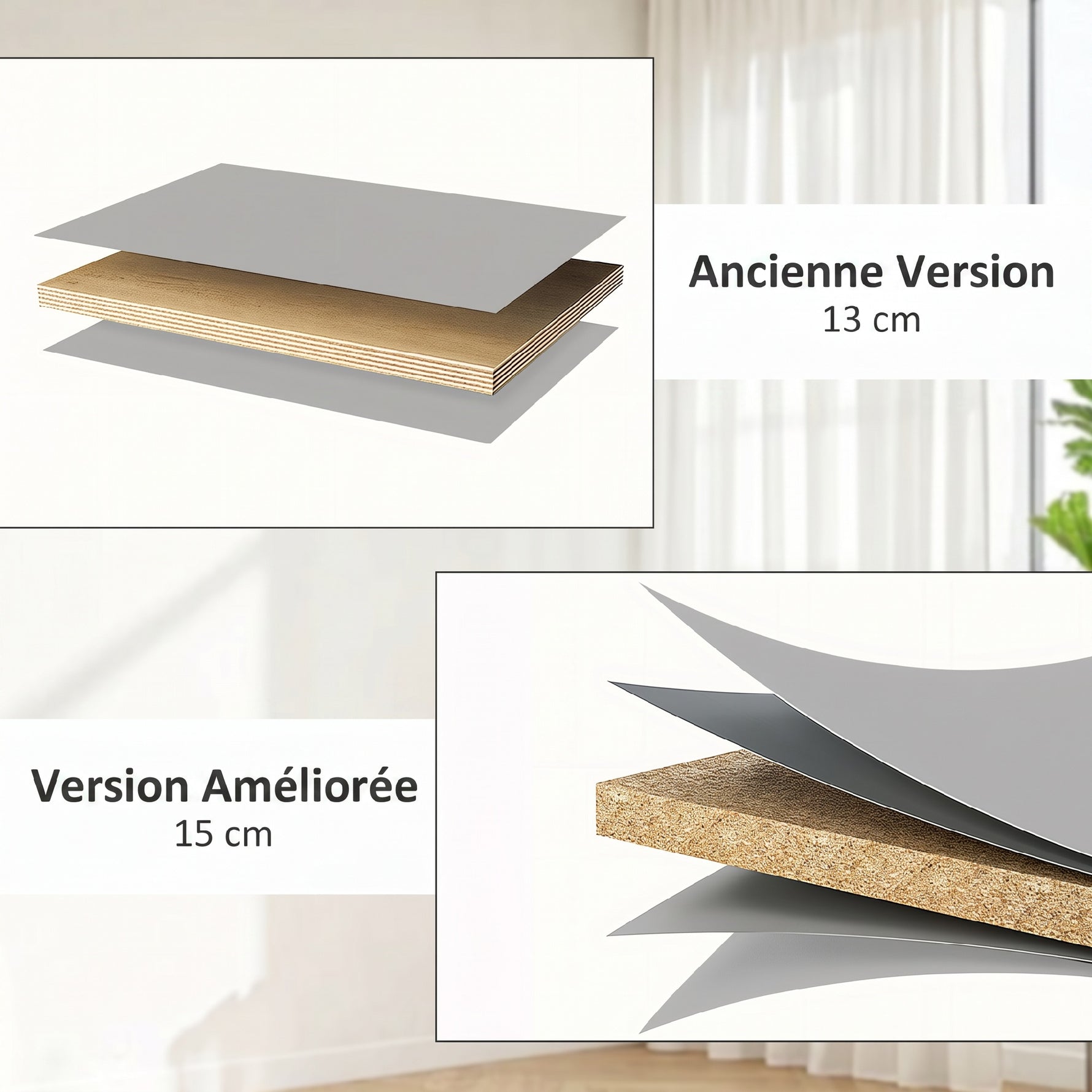Coffre de rangement, banc de rangement avec couvercle rabattable et charnières de sécurité, 100 x 40 x 40 cm, gris