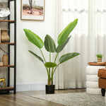 Plante artificielle intérieure 109 cm, arbre artificiel avec pot en plastique et terreau floqué, vert