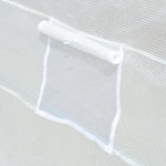 Bâche de Rechange Serre Tunnel 18 m², bâche 6L x 3l x 2H m PE Anti-UV imperméable 12 fenêtres + Porte Enroulable zippée