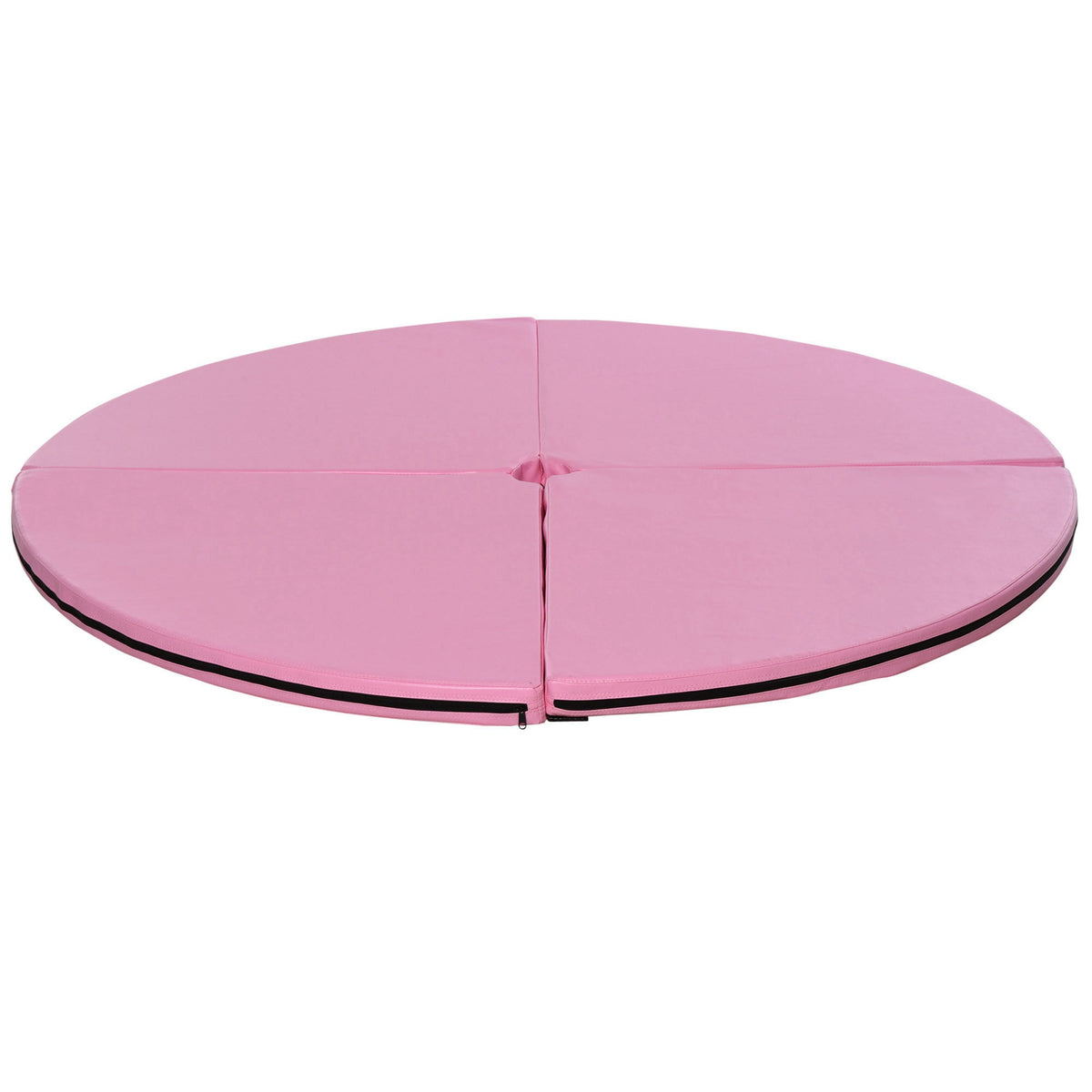 Tapis de Pole Dance Pliable - Tapis de Protection Ø 150 cm Épaisseur 5 cm - Revêtement Plastique Rose