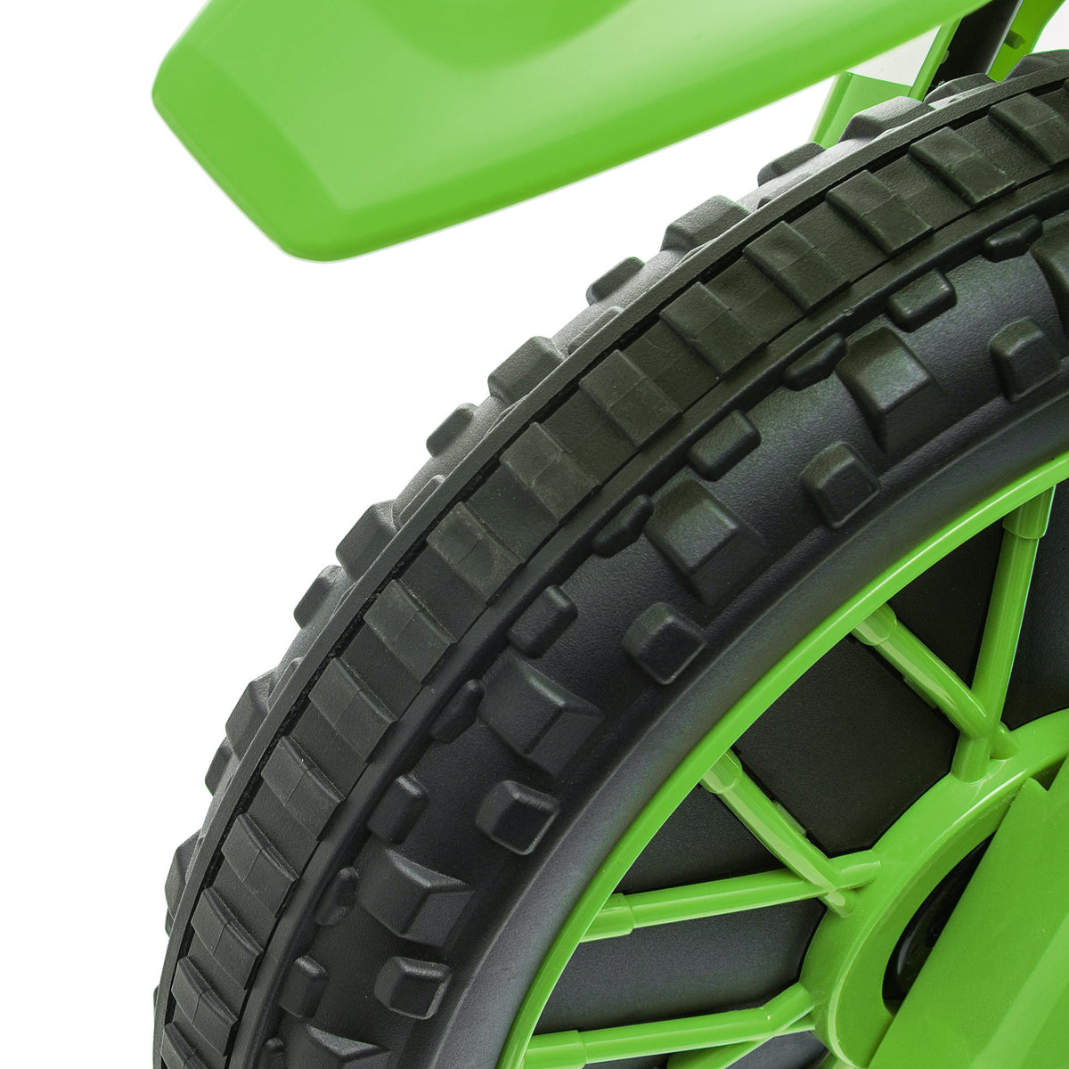Moto Cross électrique pour Enfant 3 à 5 Ans 12 V 3-8 Km/h avec roulettes latérales Amovibles dim. 106,5L x 51,5l x 68H cm Vert