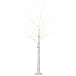 Albero luminoso a LED, decorazione luminosa bianco caldo, 96 LED 180 cm, decorazione natalizia, camera da letto, casa, bianco