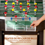 Tafelvoetbalspel 92 cm, 22 spelers, 2 ballen, handmatige scoretellers, antisliphandgrepen, bruin