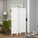 Paravent en bois séparateur de pièce closion intérieur pliable 3 panneaux en bois 120 x 170 cm blanc