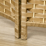 Paravent interieur en bois 4 panneaux 160 x 170 cm séparateur de pièce pliable pour salon, chambre à coucher, naturel