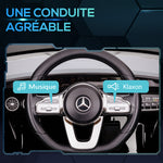 Elektrische kinderauto Mercedes-Benz AMG CLA 45, afstandsbediening, instelbare snelheid (3-5 km/u), led-koplampen, muziek, zwart