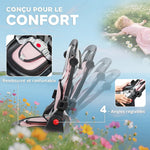 Tricycle bébé évolutif 6 en 1, tricycle enfant pliable avec poignée parentale réglable, siège pivotant 360°, rose