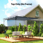 Toile de Toit pour pergola Bâche pour Pergola rétractable de 3 x 3 m, Polyester 180g/m³, Anti-UV 30+, Gris foncé