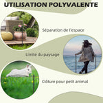 Lot de 5 clôtures de jardin décoratives en métal avec ornements 305 x 62 cm noir