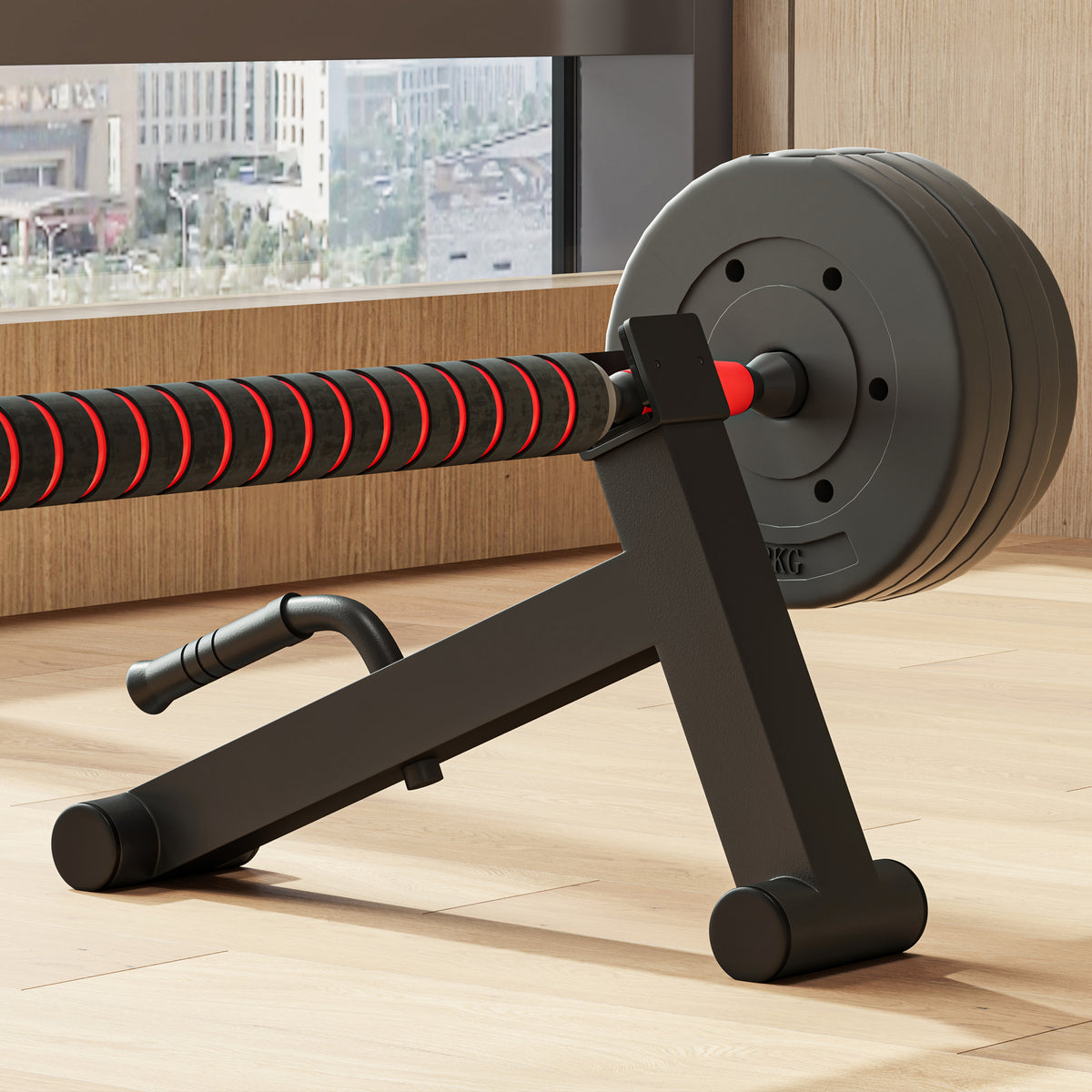 Cric d'haltères supports de barbell en acier avec poignée antidérapante pour musculation à domicile charge max. 200kg