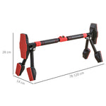 Sbarra per trazioni regolabile da 78 a 120 cm, sbarra per porta con livella integrata, struttura triangolare, fino a 225 kg, nero