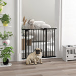Barrière de sécurité animaux porte fermeture automatique système de double verrouillage sans perçage 1 extension noir