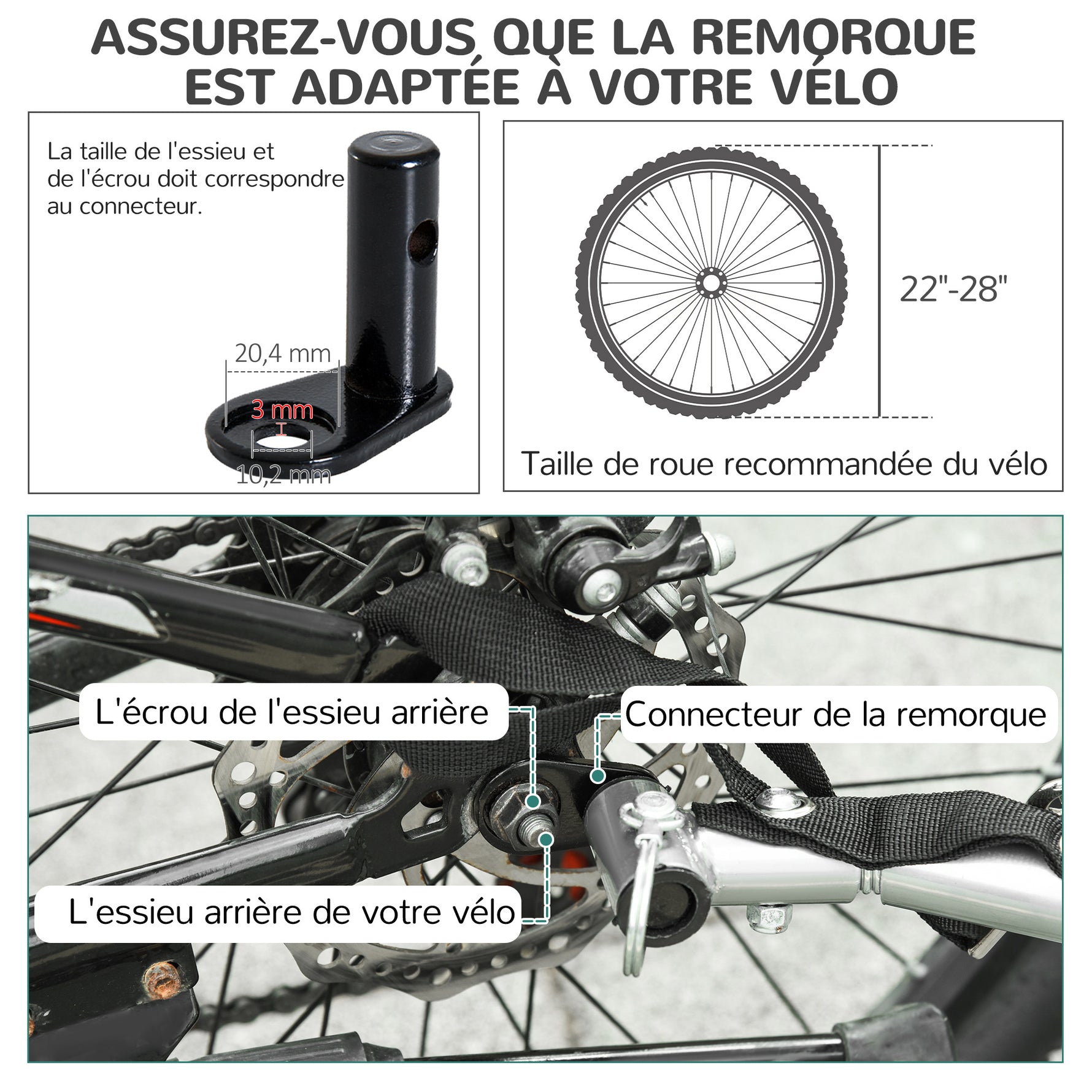 Remorque vélo pour chien animaux 8 réflecteurs drapeau barre attelage inclus acier polyester imperméable max. 30 Kg 130L x 73l x 90H cm bleu