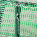 Serre de jardin mini serre 3 fenêtres enroulables couverture en PE haute densité 140 g/m² 180 x 60 x 60 cm vert foncé