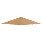 Ersatzdach für Pavillon, Gazebo-Ersatzdach, hochdichter Polyesterstoff 180 g/m², UV-beständig, 3 x 3 m, beige