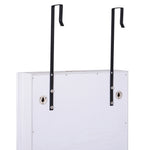 Armoire à bijoux suspendue au mur ou à la porte avec miroir, LED, 5 étagères, 2 tiroirs, 37x10x120cm, effet bois grisé