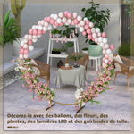 Arche de jardin arche à rosiers arche de plantes grimpantes pour mariage, anniversaire, cérémonie et banquet acier doré