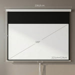 100-Zoll TV- und Heimkino-Projektionsleinwand, 16:9 4K HD-Projektor, Wand- oder Deckenmontage