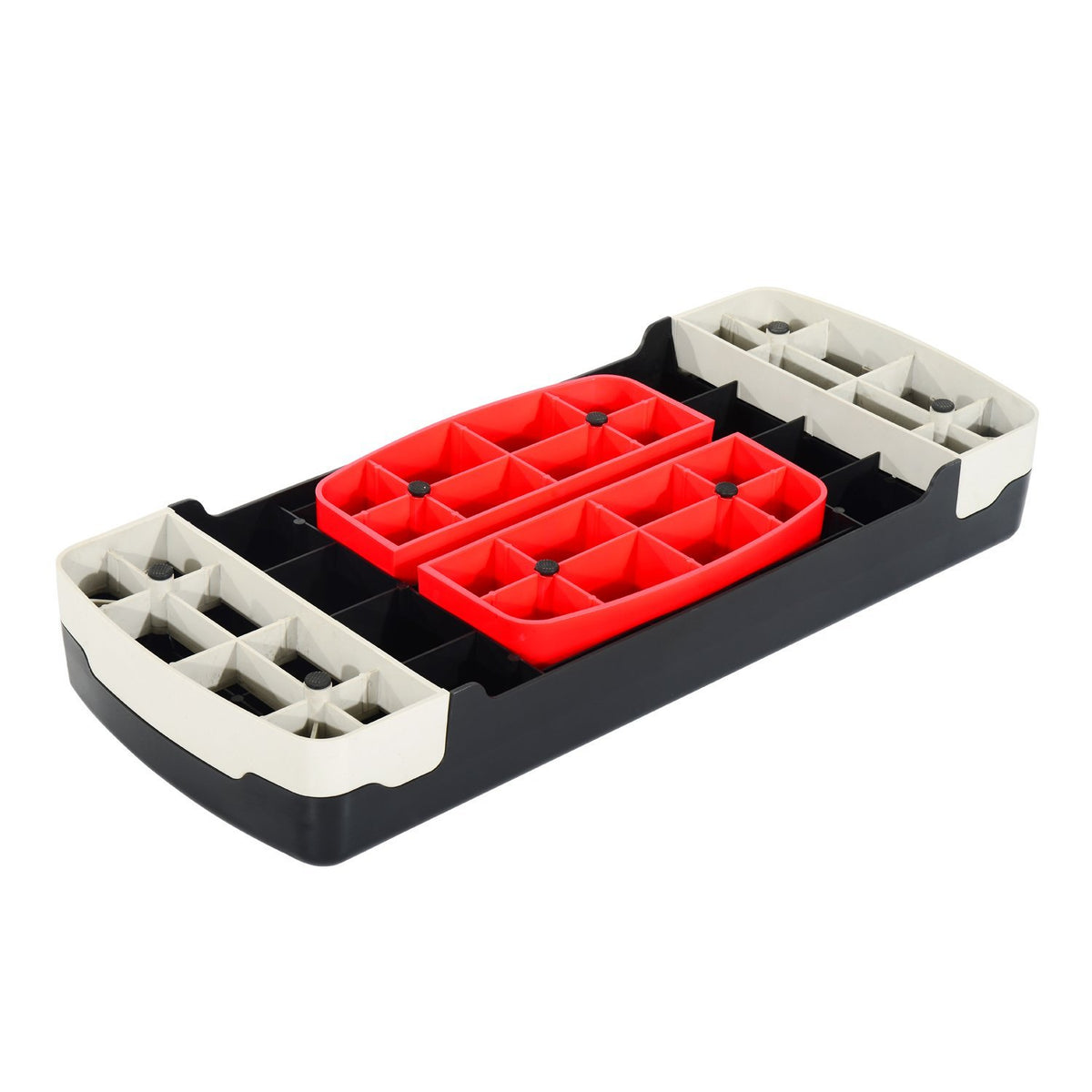Stepper aerobic fitness hauteur reglable 2 niveaux surface antiderapante PP 68 x 29 x 15 cm rouge noir et gris