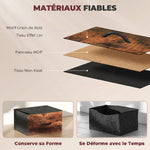 Commode 8 tiroirs en tissu, meuble de rangement, 4 poches, 2 crochets, structure en acier, 86x30x94,5cm, brun rustique