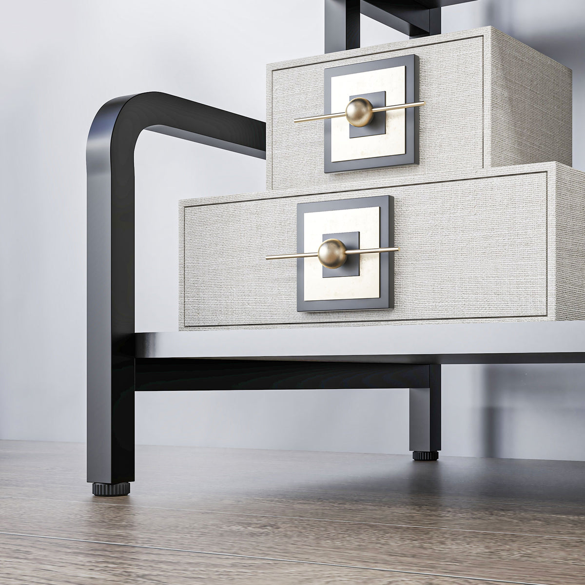 Étagère de rangement à 3 niveaux étagère en métal design industriel structure en acier 55 x 40 x 77 cm Noir