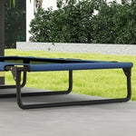 Lit surélevé pour chiens pliable rafraîchissant, lit de camp pour animaux en maille respirante 107x61x20cm bleu foncé