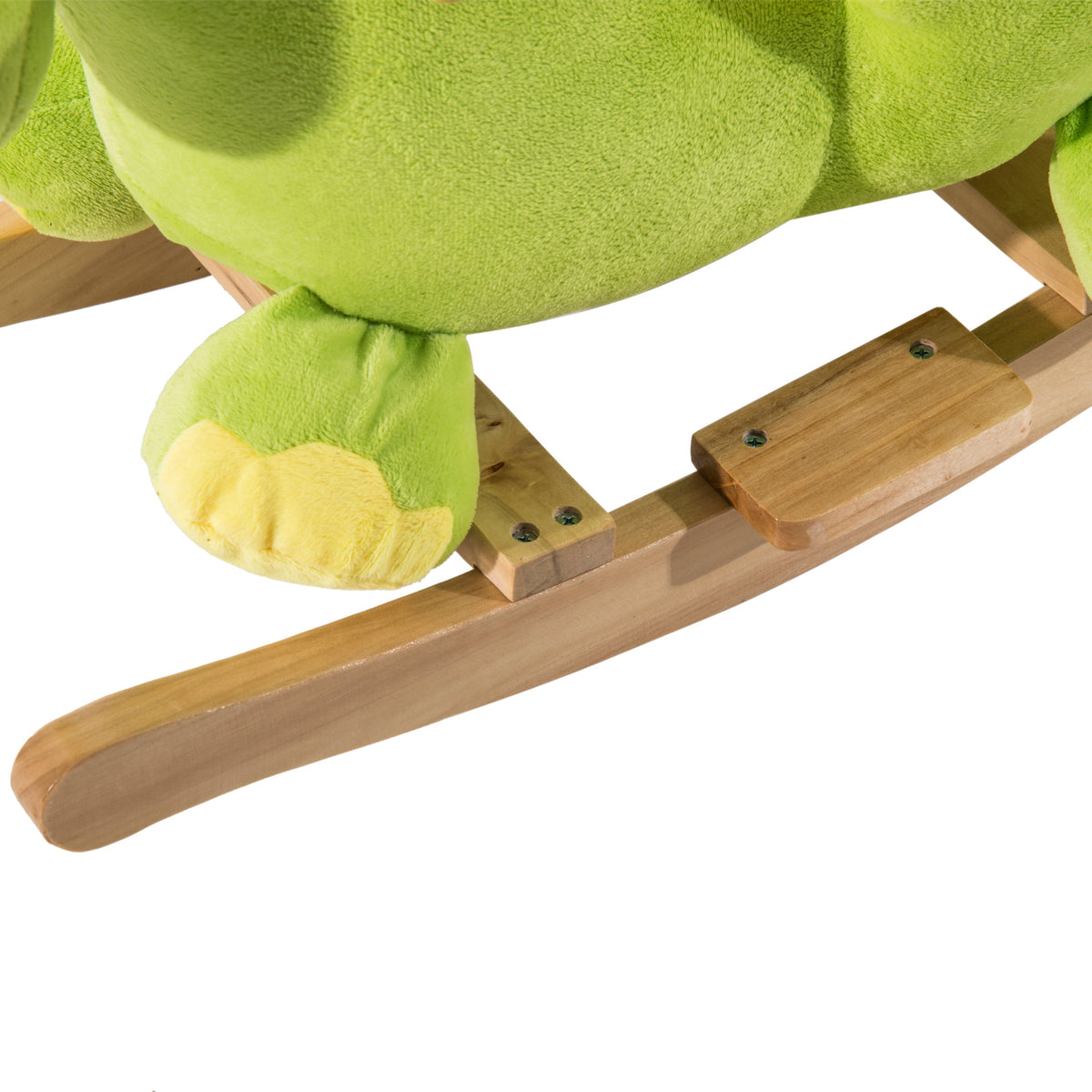 Jouet à Bascule Dinosaure Ceinture de sécurité Effet sonore 32 chansons pour enfants de 18+ Mois Bois Peluche Verte