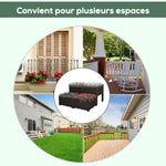 Jardinière sur Pieds carré Potager 2 étages dim. 80L x 80l x 44H cm Insert d'irrigation Plastique