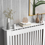 Cache-radiateur couverture radiateur Design couverture radiateur Panneau Cabinet 112L x 19l x 81H cm MDF Blanc