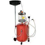Récupérateur d'huile de vidange portable 2-en-1 avec hauteur réglable et vidangeur d'huile pneumatique de 80L