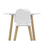 Ensemble 1 table ronde, 2 chaises pour enfant 3 pièces, dossier en forme d'ours, activités, bricolage, repas, 3-6 ans