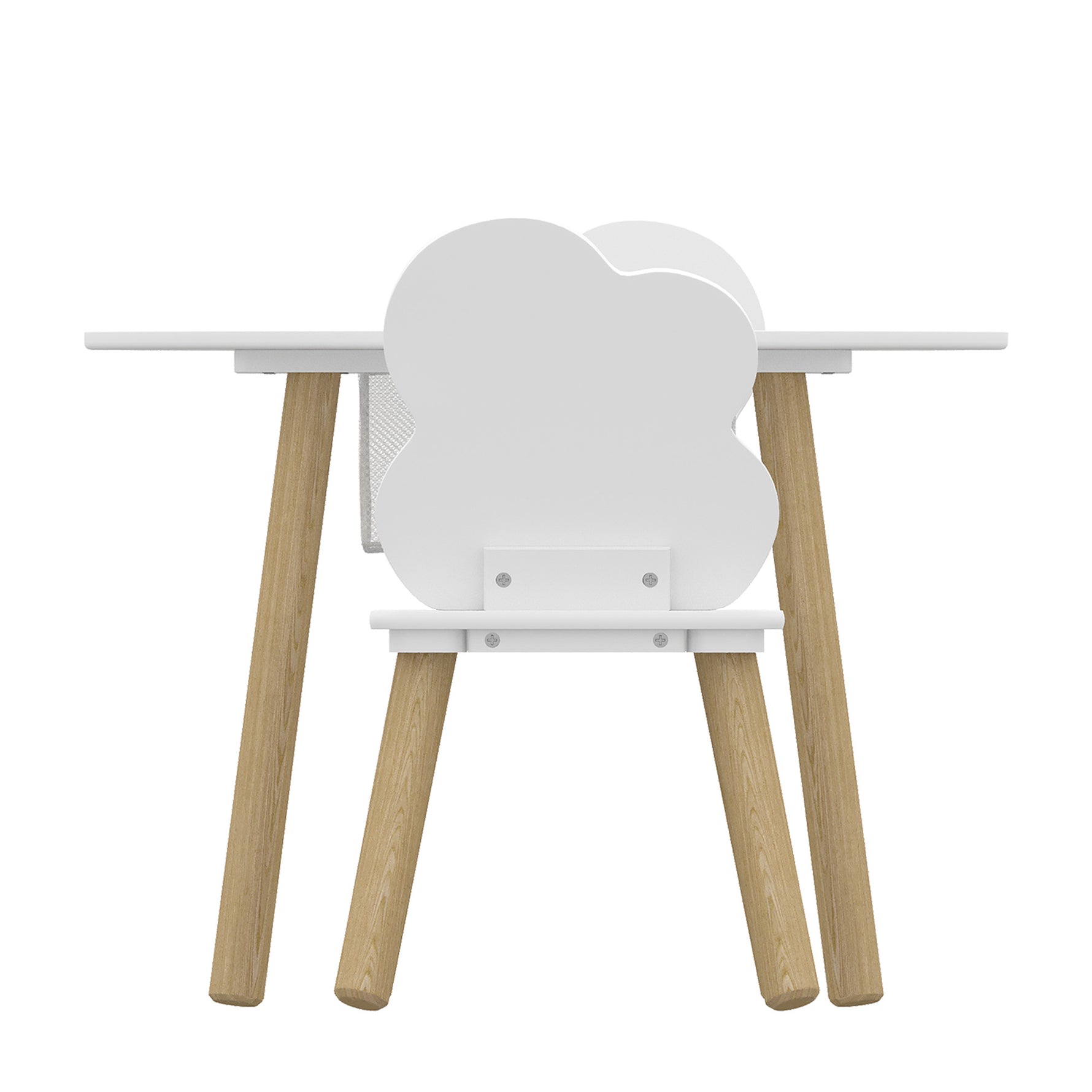Ensemble 1 table ronde, 2 chaises pour enfant 3 pièces, dossier en forme d'ours, activités, bricolage, repas, 3-6 ans