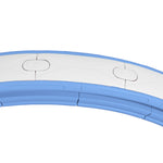Hula Hoop con Nódulos de Masaje, ajustable de 76 a 113 cm de cintura, 16 segmentos extraíbles, azul claro