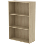 Bibliothèque étagère de rangement avec 3 compartiments et étagère réglable, 60 x 24 x 93 cm, bois naturel