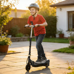 Klappbarer Elektroroller für Kinder ab 7 Jahren, 120W, max. Geschwindigkeit 12 km/h, 74x36x82,5-92,5 cm, Schwarz