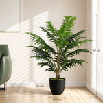 Plante artificielle intérieure 90 cm fougère arbre artificiel en pot avec branches flexibles, intérieure et extérieure